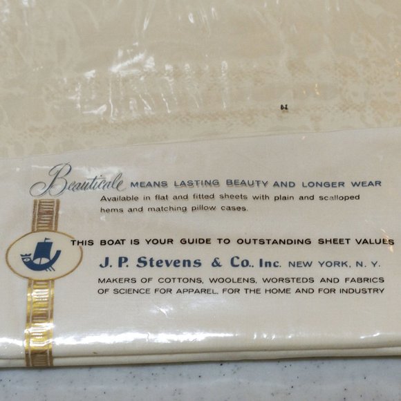 NWD Stevens Beauticale Cotton 200 Thread (2) Cream Pillow Cases 42 x 38.5 - Picture 6 of 9